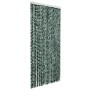 Grün-weißer Insektenschutz-Vorhang (100x220 cm) aus Chenille. Ideal für Fenster und Türen.