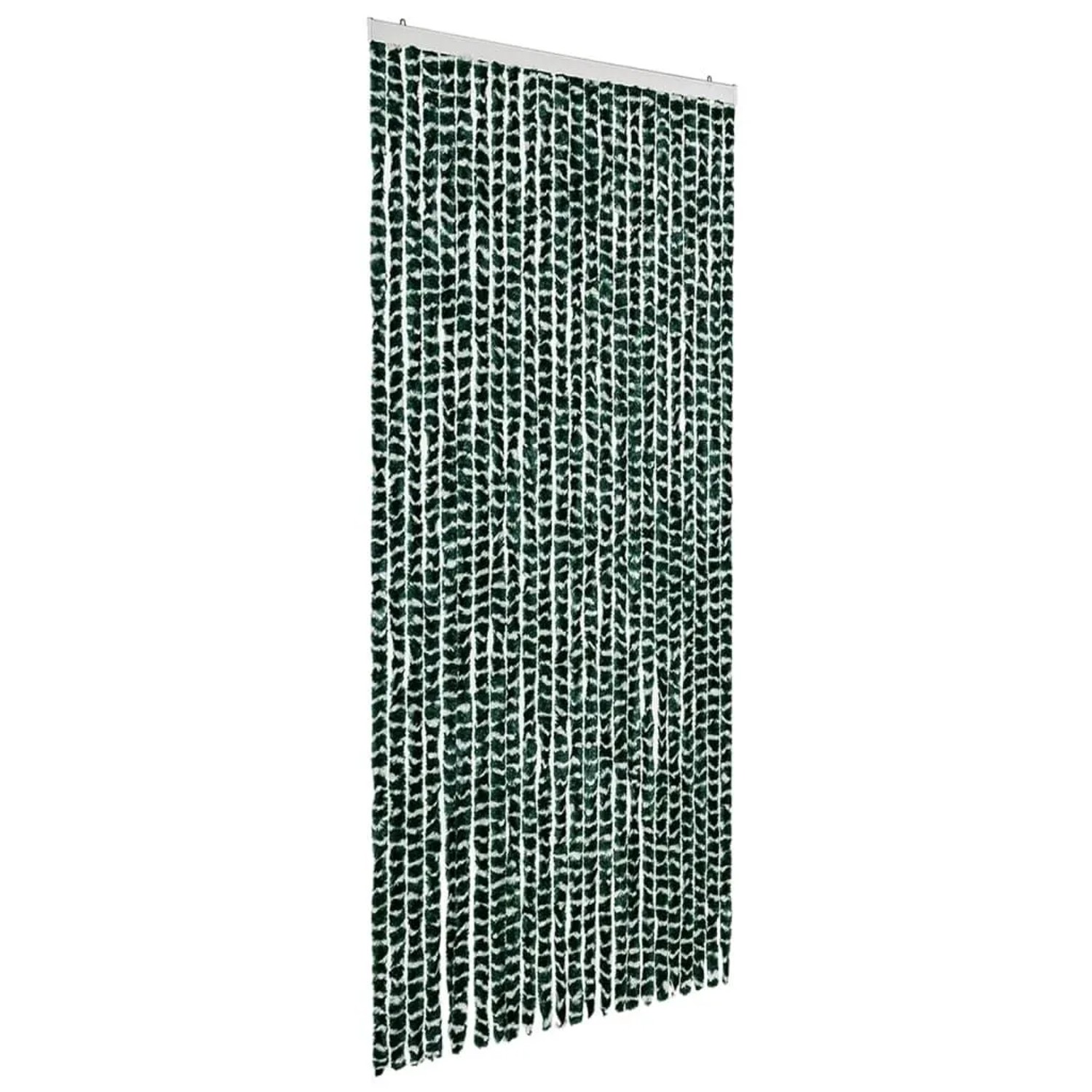 vidaXL Insektenschutz-Vorhang Grün und Weiß 100x220 cm Chenille 325447