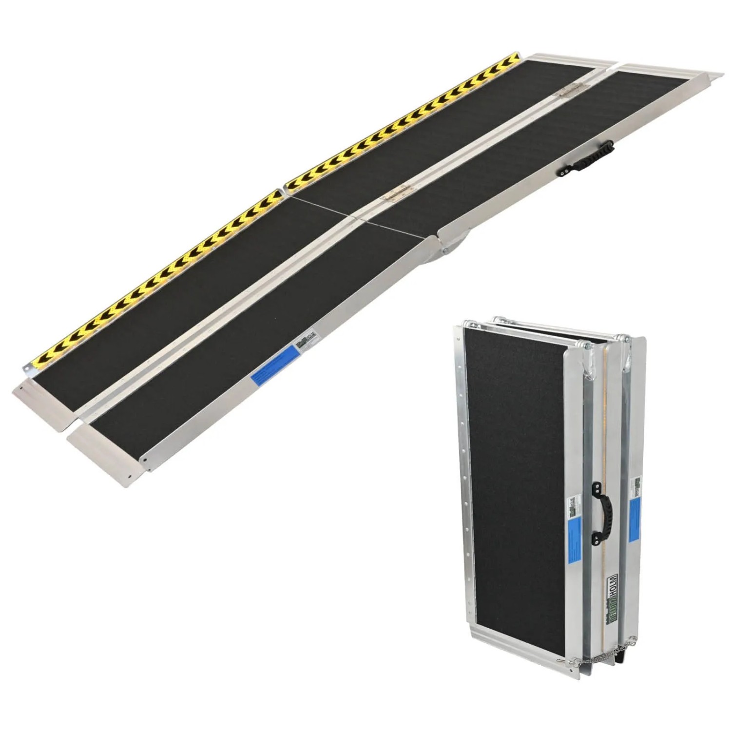 TRUTZHOLM Auffahrrampe 2-Fach Klappbar 183 cm Traglast 272 kg Alu Grau Schwarz Beschichtet