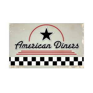 MySpotti Küchenrückwand mit American Diners Motiv, mehrfarbig, 100x60 cm.