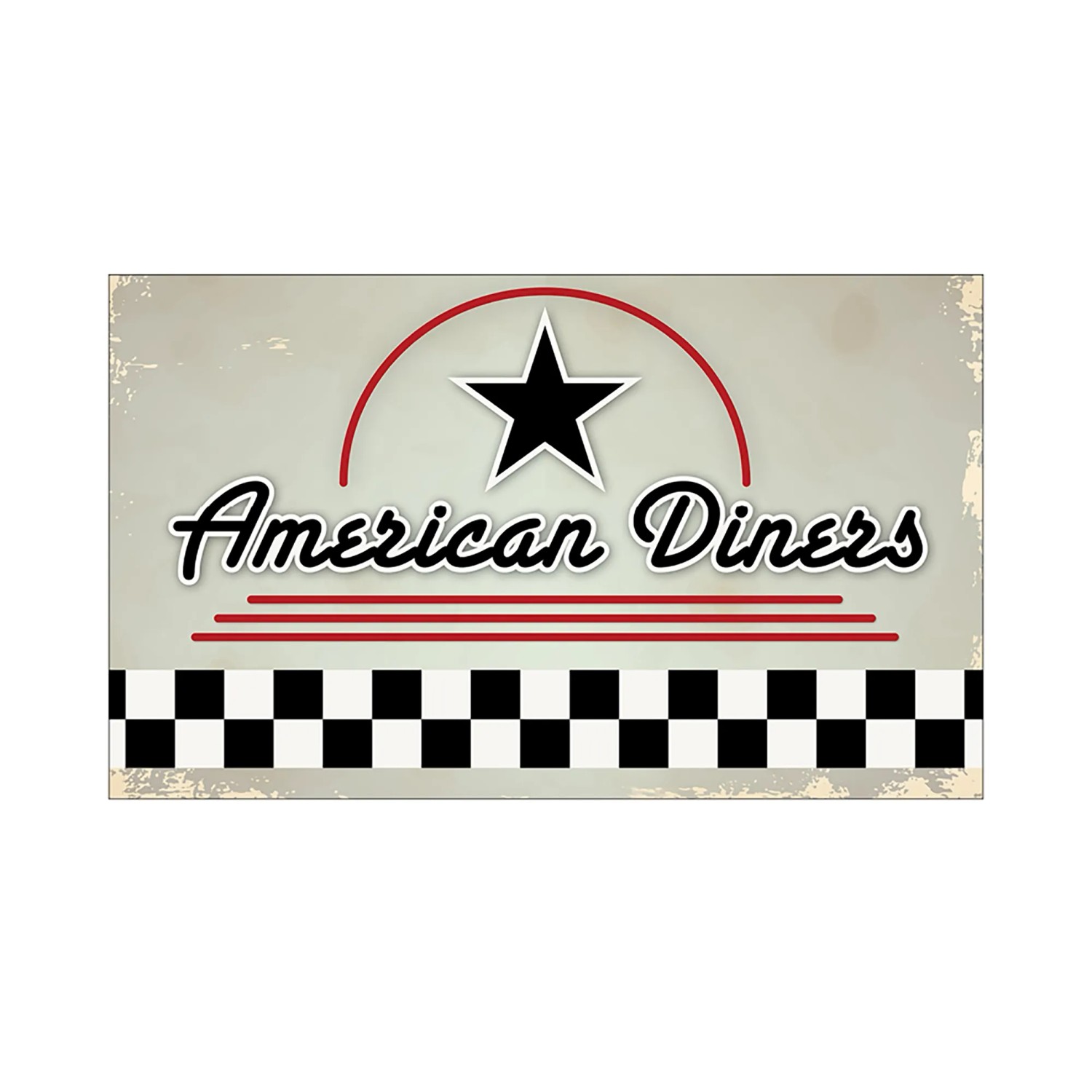 MySpotti Küchenrückwand Profix Cucina American Diners 100 x 60 cm Mehrfarbig