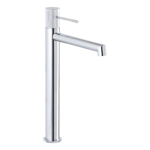 Schöner Wohnen Waschtischarmatur Kadia, Chrom, Auslaufhöhe 24,2 cm für Aufsatzwaschbecken.