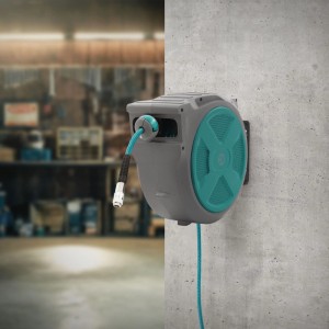 ECD Germany Druckluftschlauchtrommel 20m+2m 1/4" Anschluss 15 Bar