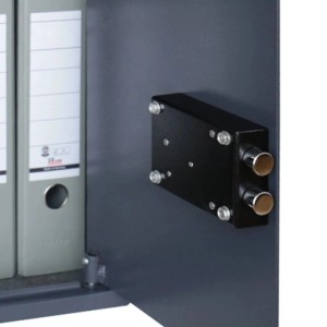 HMF 49208-11 Tresor Doppelbartschloss Möbeltresor 36 x 48 x 37 cm Anthrazit