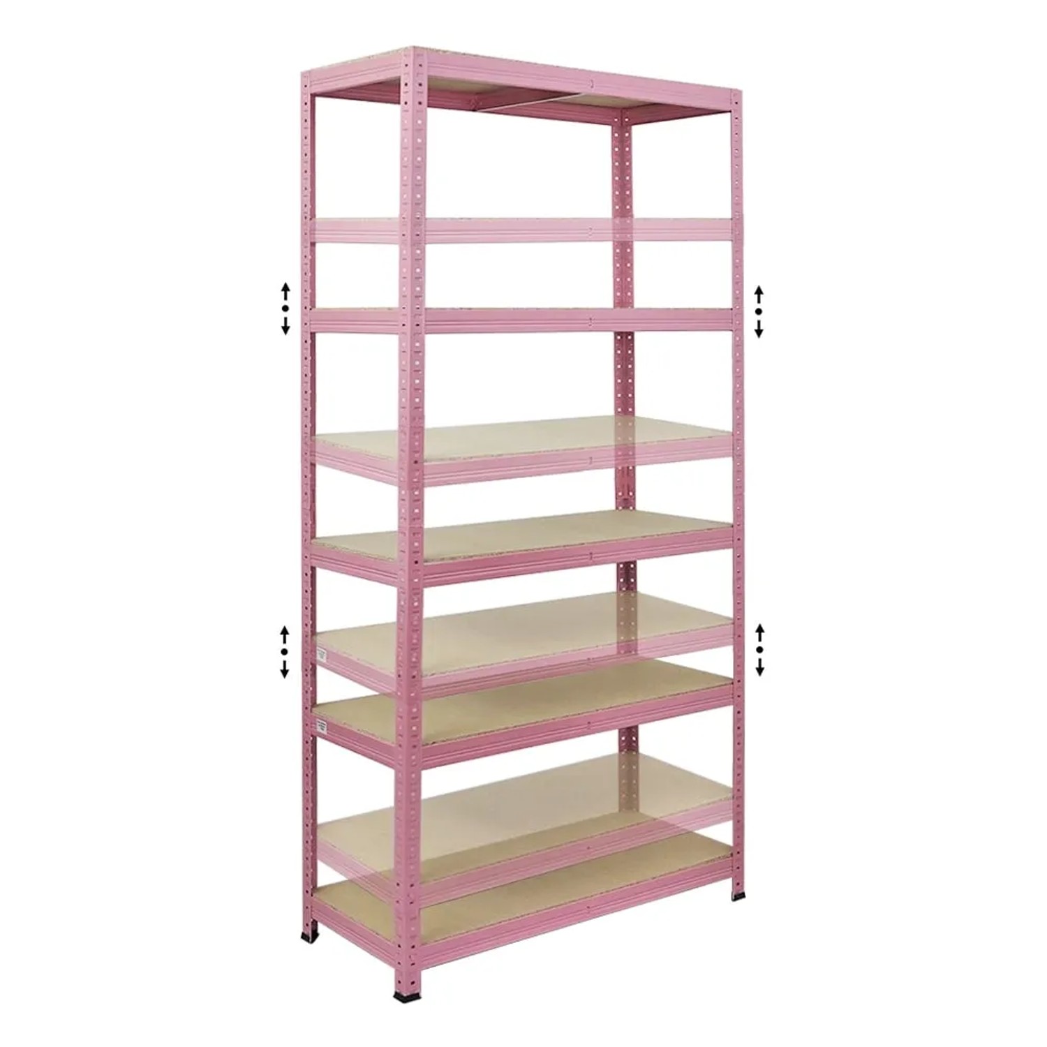 PROREGAL Schwerlastregal PINK LADY, 180x90x40cm, 5 Ebenen, pinkes Steckregal für Garage & Keller.
