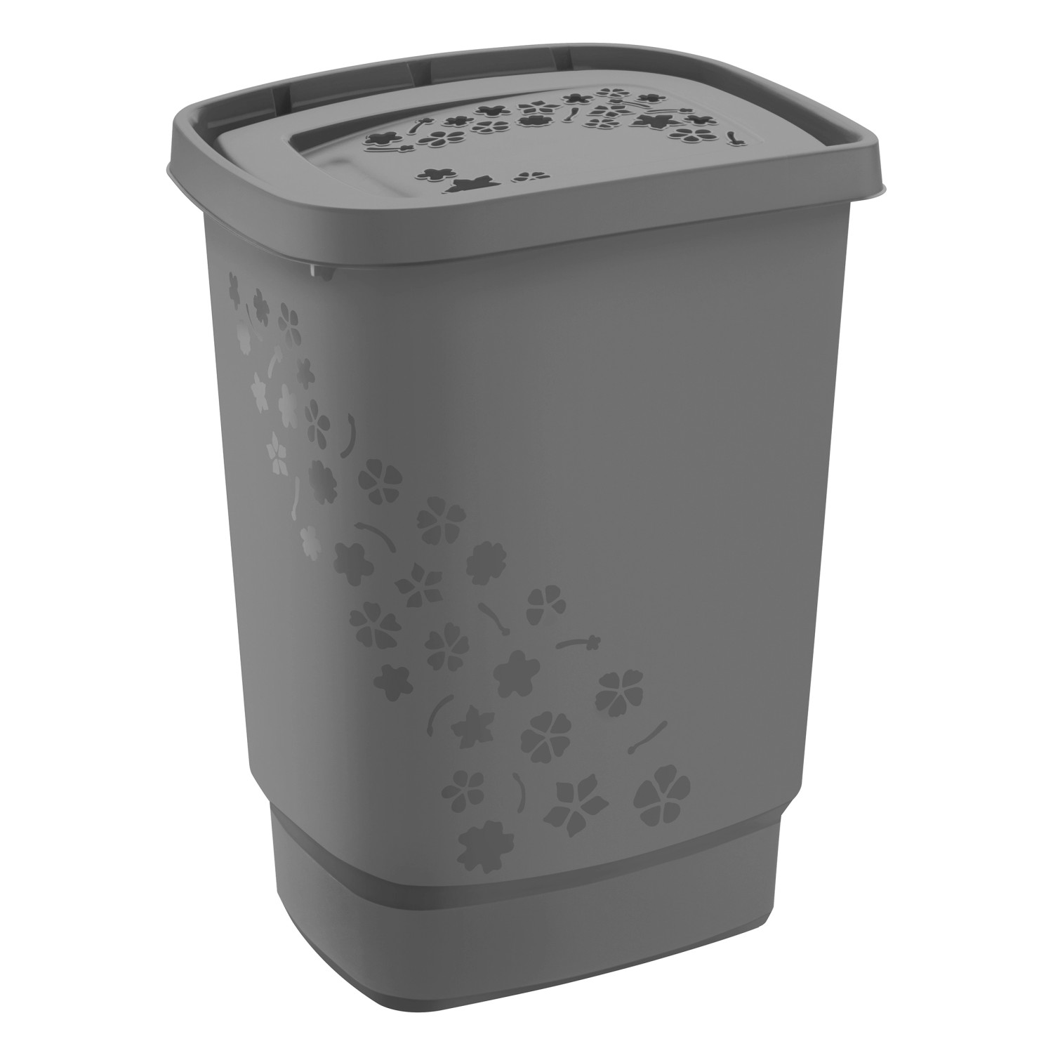 Rotho Wäschesammler Flowers 55, Anthrazit