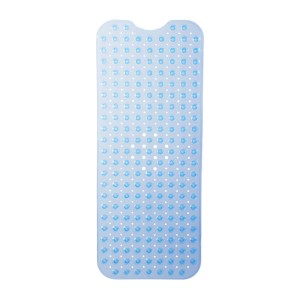 Relaxdays Badewannenmatte XXL PVC Blau Rutschfest 97 cm x 39 cm x 0,7 cm 0,8 kg