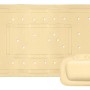 Beige BWO Silva Wanneneinlage, 2-teiliges Set mit Wannenkissen für Komfort und Sicherheit in der Badewanne.