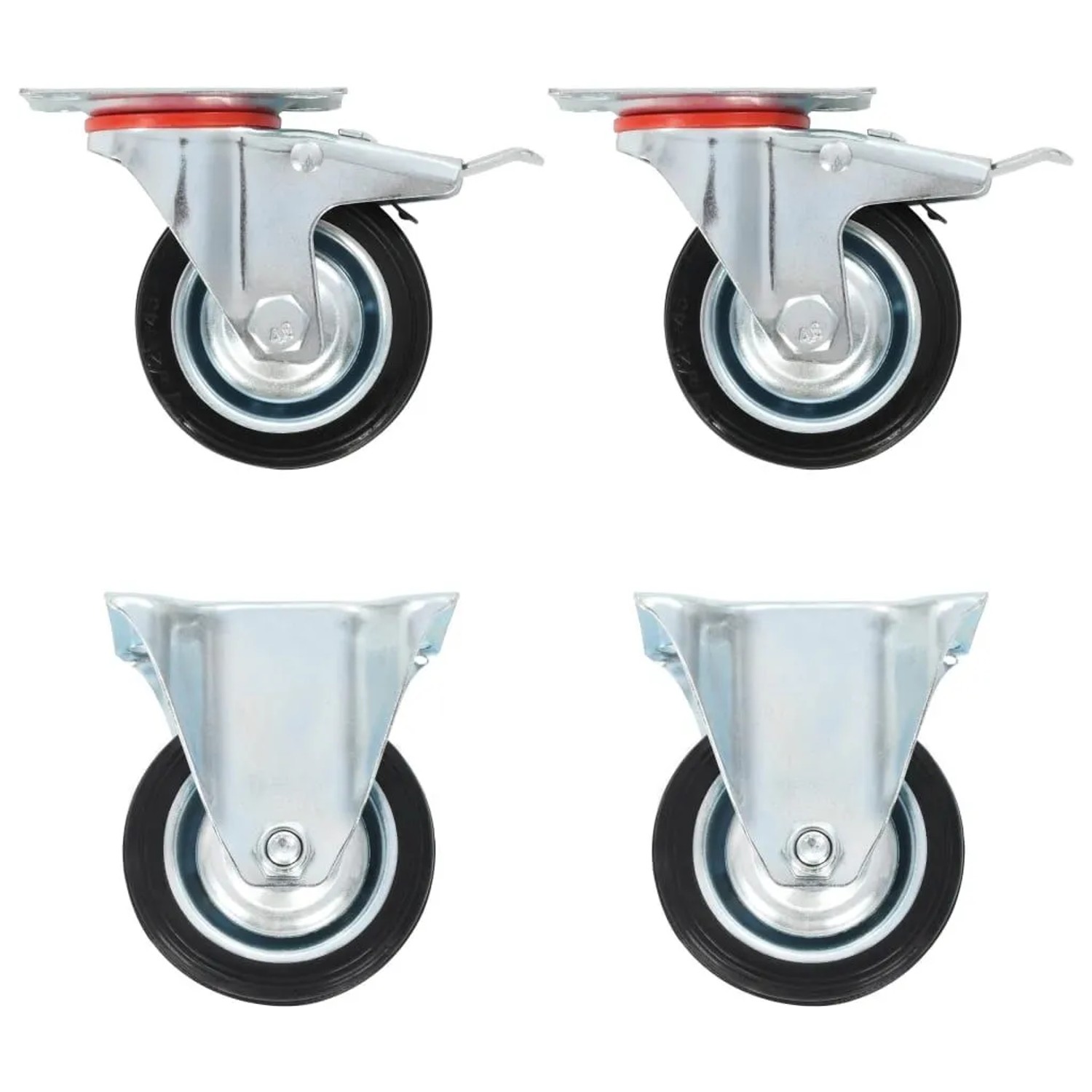 vidaXL Rollen 4 Stk 75 mm 143461