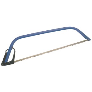 LUX Bügelsäge Holz 530 mm Comfort mit blauem Rahmen und Metallsägeblatt.