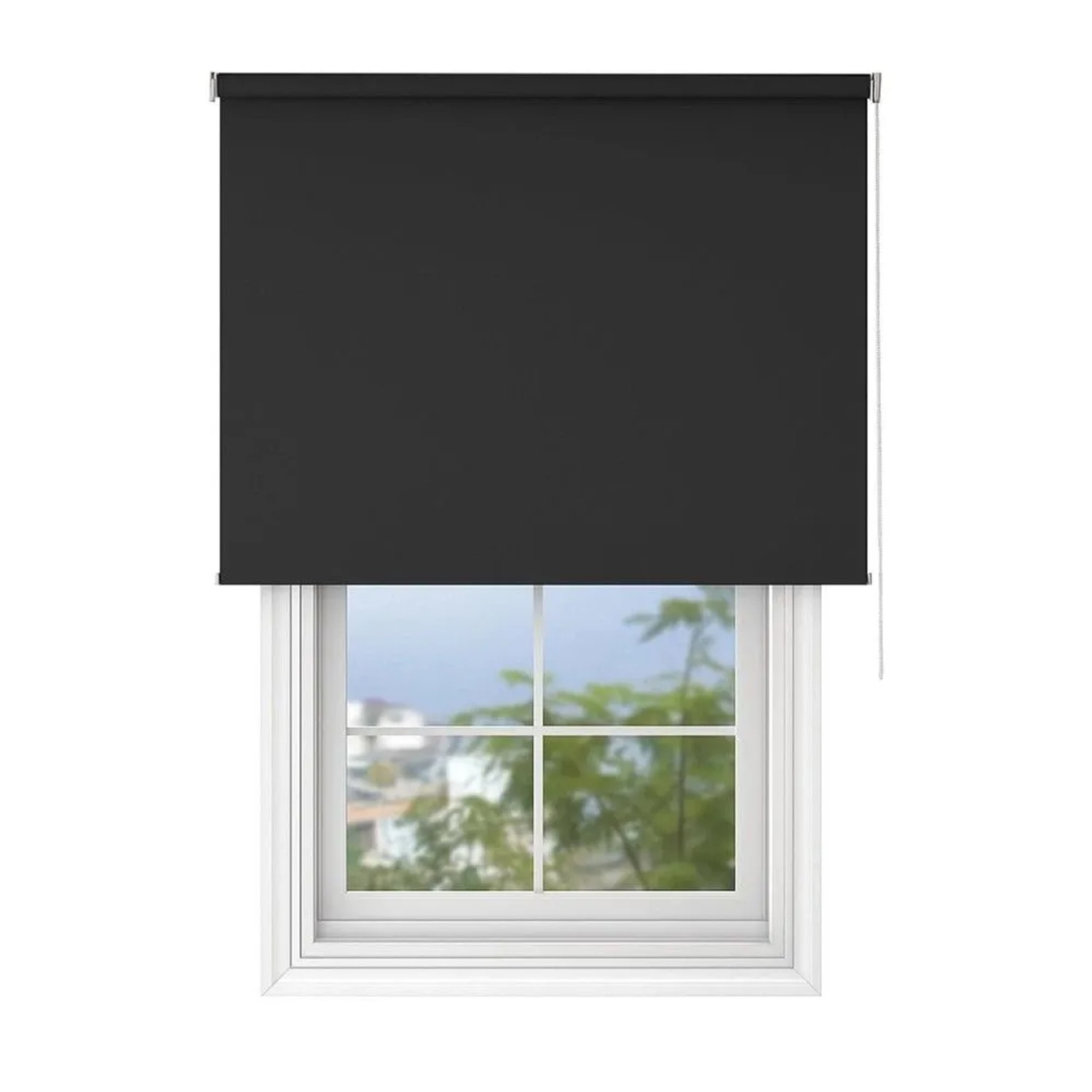 Deco-Raum Tageslicht-Rollo Bohren Basic GL 105 cm x 150 cm Schwarz