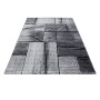 Ayyildiz Kurzflorteppich Parma 9260, schwarz, 240x340 cm, mit Holzoptik.