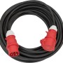 Brennenstuhl CEE-Verlängerungskabel, 5-polig, 10 m, schwarz, mit rotem Stecker und Kupplung.