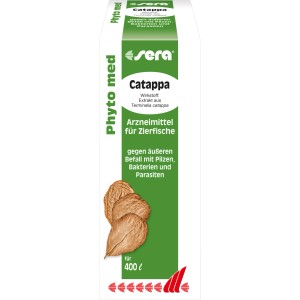 Sera Phyto med Catappa, pflanzliches Arzneimittel für Zierfische im Aquarium, 50ml.