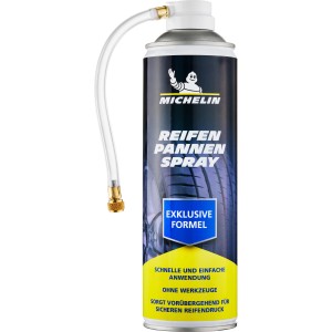 Michelin Reifenpannenspray 500ml zur schnellen Reifenreparatur ohne Werkzeug.