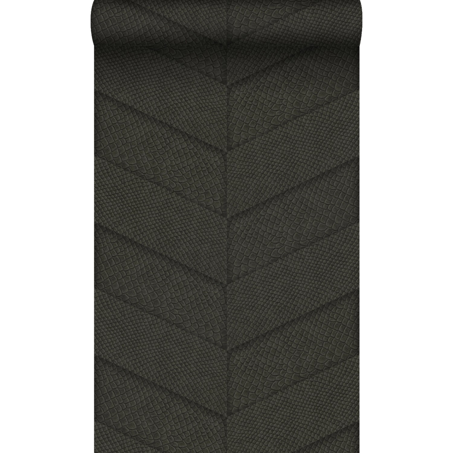 Origin Wallcoverings Tapete Fliesenmuster mit Schlangenhaut-Motiv Dunkelbra günstig online kaufen