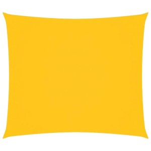 Gelbes, rechteckiges Sonnensegel aus Oxford-Gewebe, 2x2,5 m. Wasserfest und UV-beständig.