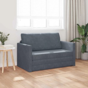 vidaXL Klappsofa Bett Dunkelgrau 124 x 71 x 78 cm Samt 42030516