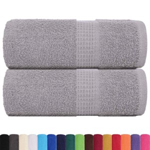 vidaXL Waschhandtücher 2 Stück FROGN Grau 30x30 cm 100% Baumwolle 136824