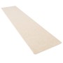 Cremefarbener Hochflor Teppichläufer Mona, 80x320 cm, weicher Velours für Wohnbereiche.