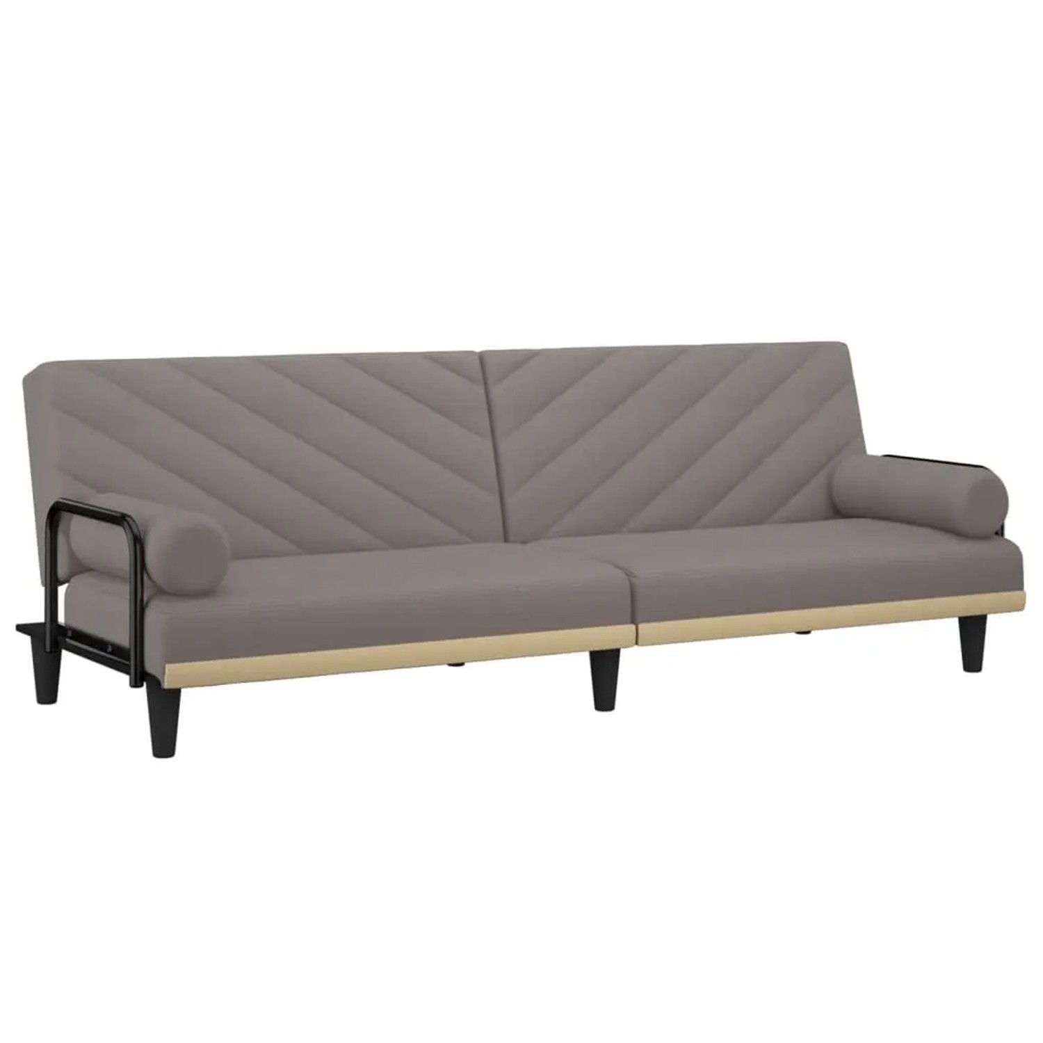vidaXL Schlafsofa mit Armlehnen Taupe Stoff 351936 günstig online kaufen