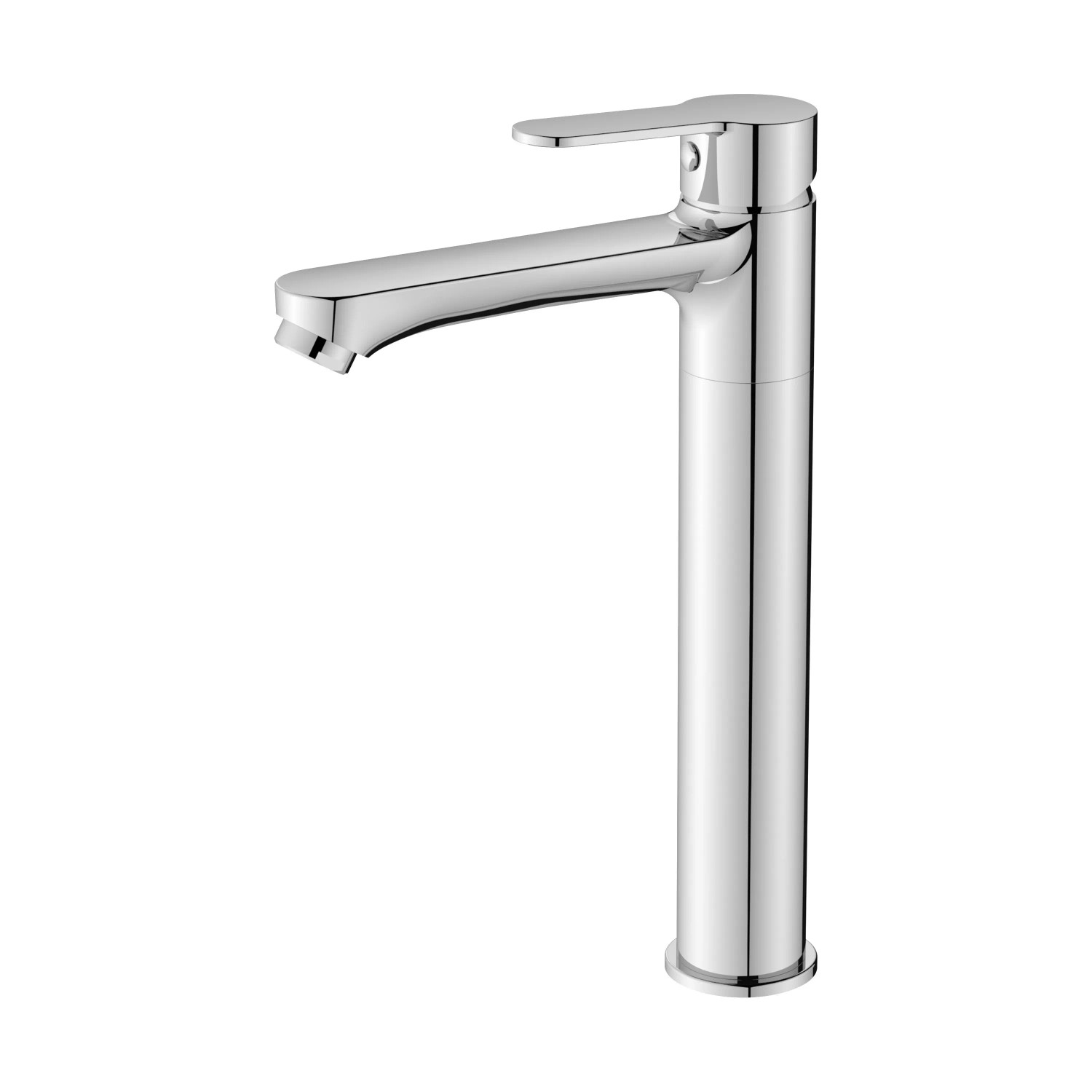 AICA Hoher Waschtisch Wasserhahn Bad Chrom Anti Fingerabdruck Korrosionsbeständig KTW Zertifiziert Bleifrei