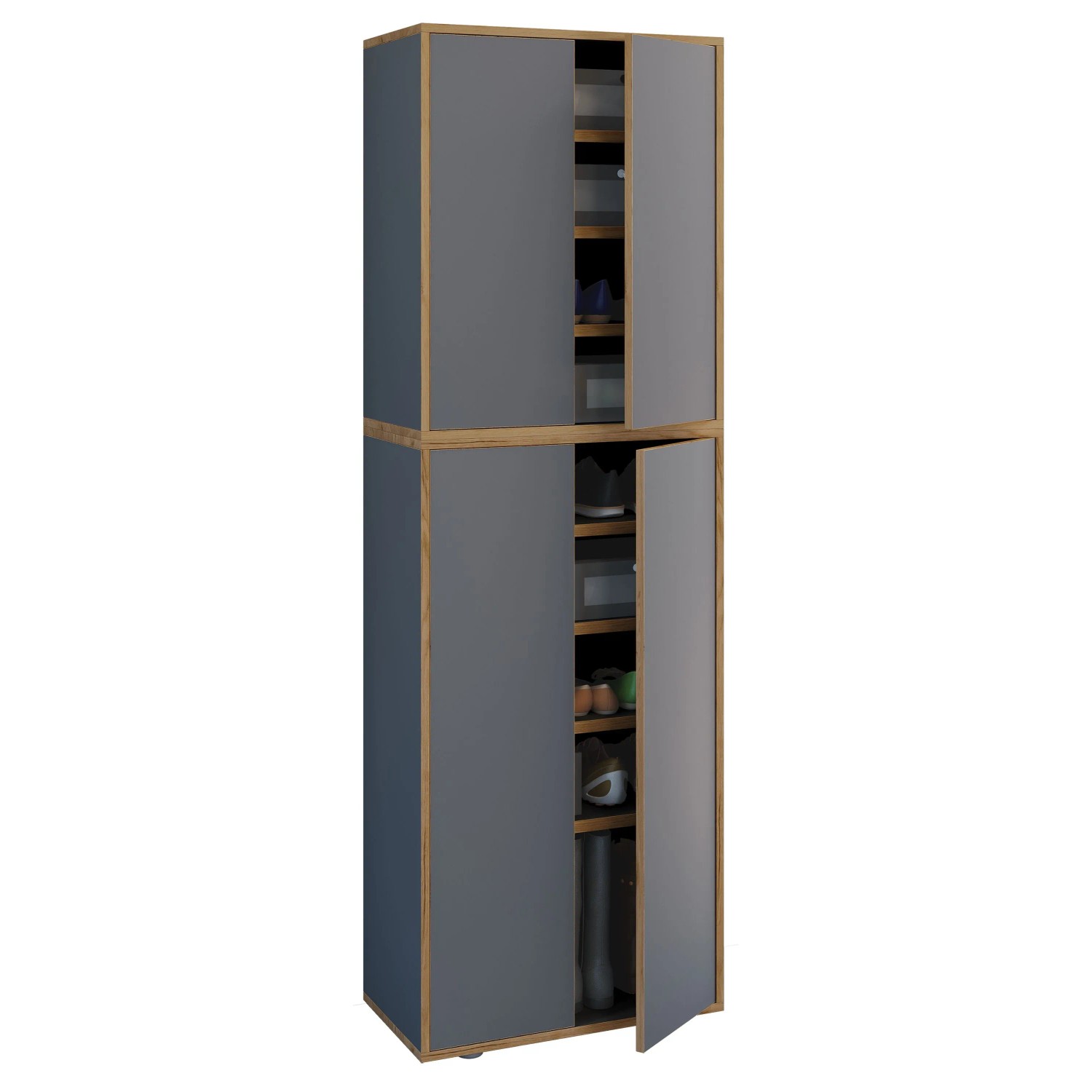 VCM Schuhschrank Salia Anthrazit