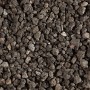 Nahaufnahme von Scherf Lavamulch Anthrazit, 8-25 mm Körnung, geeignet für Gartenwege und Steingärten.