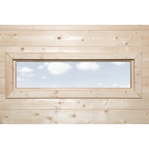 Zusatzfenster 97x33 cm für Weka Designhaus 126/172, feststehend, für 28 mm Wandstärke.