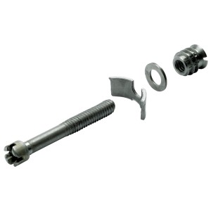 Verbindungsschraube mit Eindrehmuffe, 8x60 mm, Stahl, 2 Stück, für Verbindungsbeschläge.