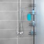 Wenko Teleskop-Duschregal Dolcedo, schwarz-matt, mit 4 Ablagekörben in der Dusche.