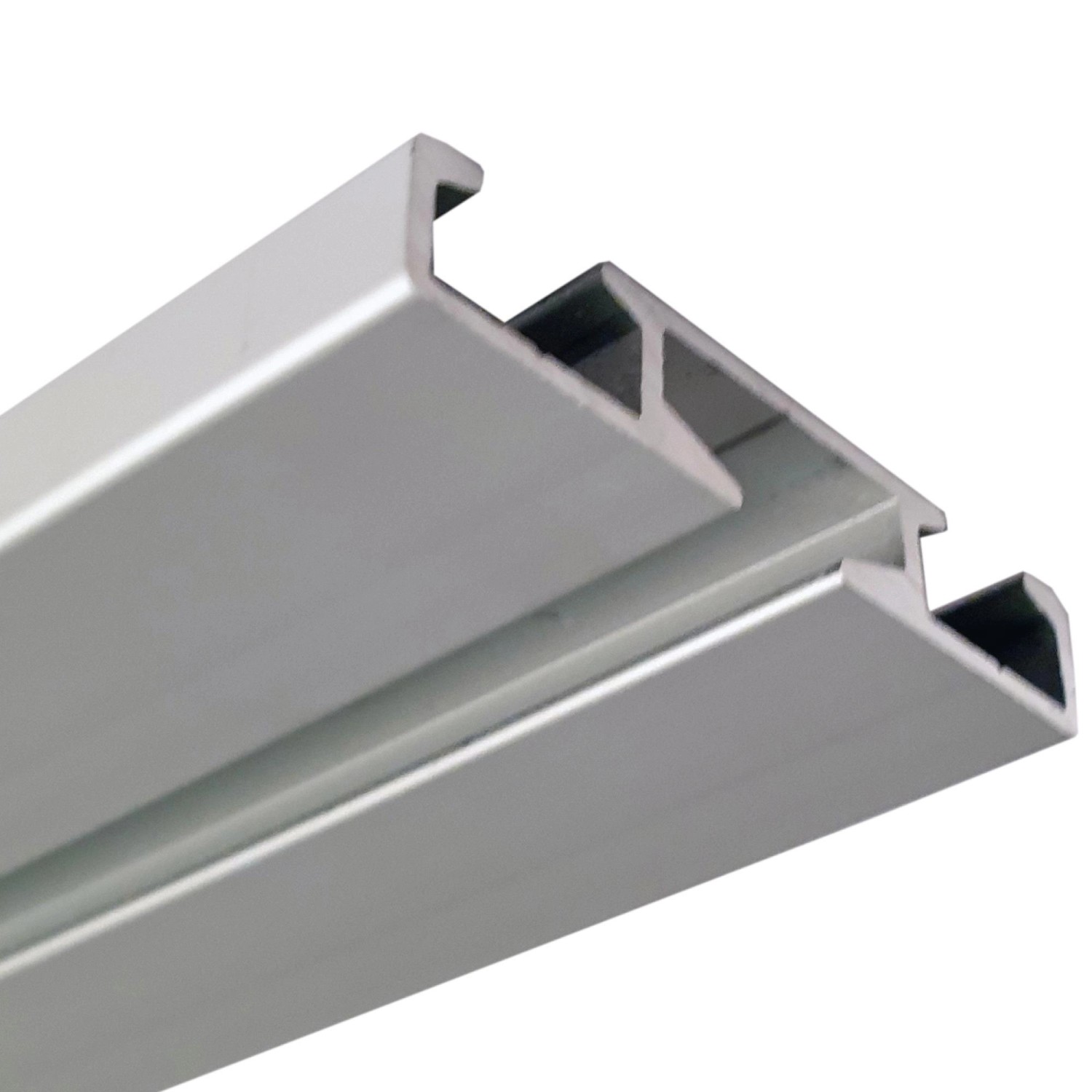 Bestlivings Gardinenschiene, 450cm, Aluminium, silberfarben, 1-läufig. Ideal für Vorhänge.