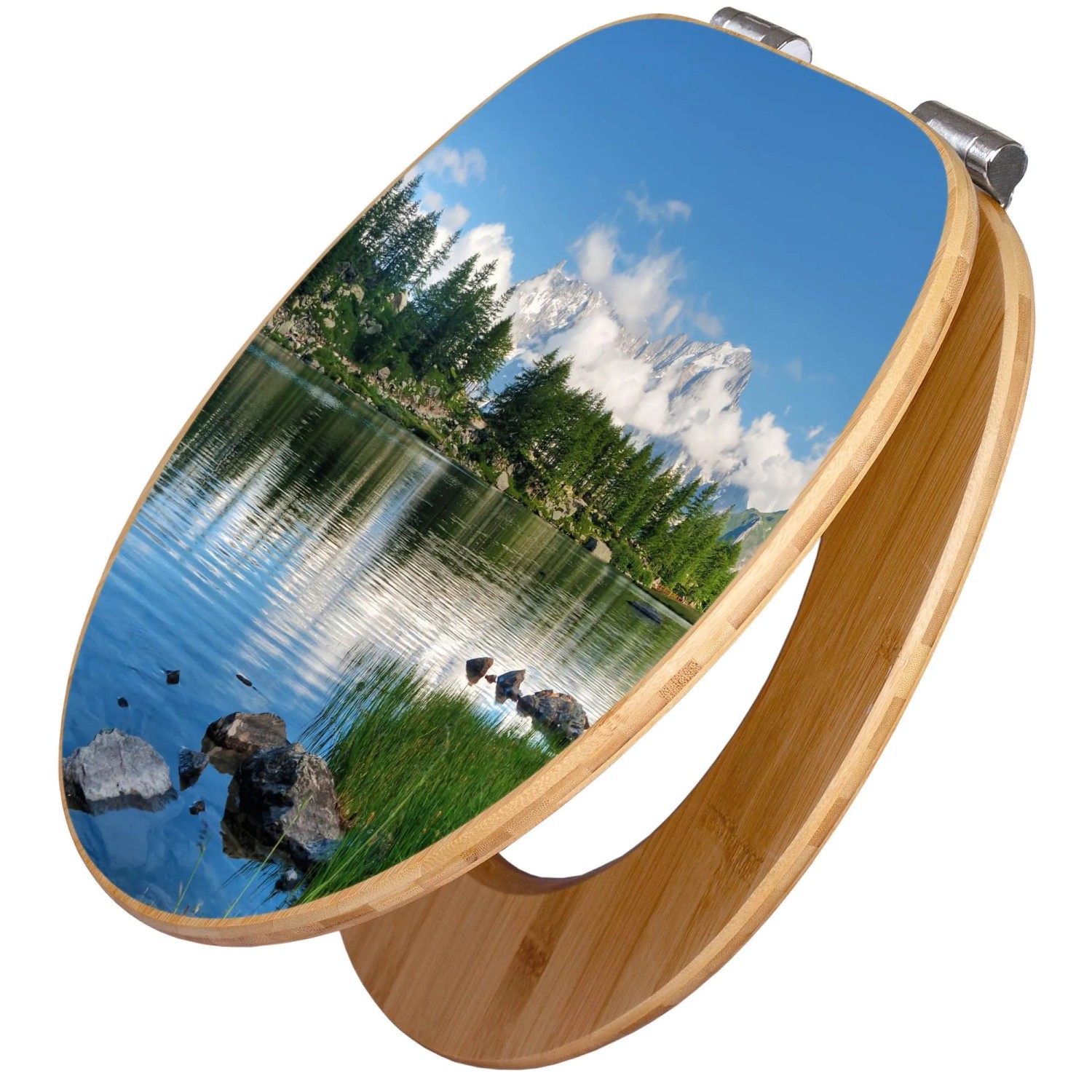 Banjado Design WC Sitz Bambus Holz Toilettendeckel Mit Absenkautomatik Klod günstig online kaufen