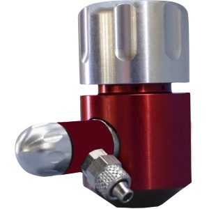 Eheim CO2-Druckminderer für Einwegflasche, rot und silberfarben, zur CO2-Dosierung im Aquarium.