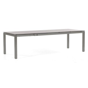 Natur24 Ausziehtisch, Edelstahl, Anthrazit. Gartentisch mit Ausziehfunktion und modernem Design.