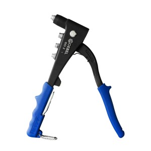 Goebel GO-3 Blindnietzange: Handzange für Blindnieten von 2.4 bis 4.8 mm, mit blauem Griff.