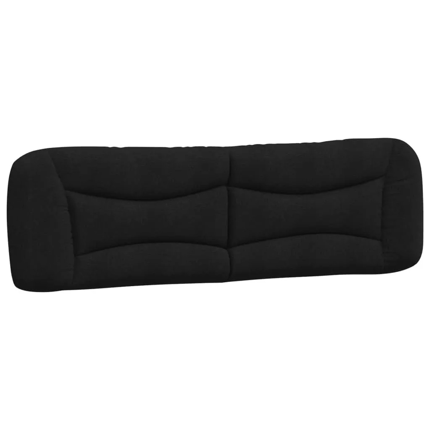 vidaXL Kopfteil-Kissen Hvar Schwarz 180 cm Stoff 374602