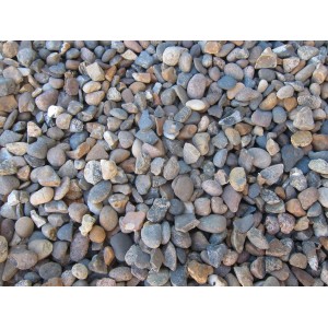 Nordsee-Splitt, 8-16 mm, 500 kg: Zierkies in Beige, Grau und Orange für Gartenwege und -gestaltung.