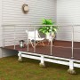 Edelstahl Geländer Komplettset, 200cm mit 3 Querstäben für Terrasse oder Balkon.