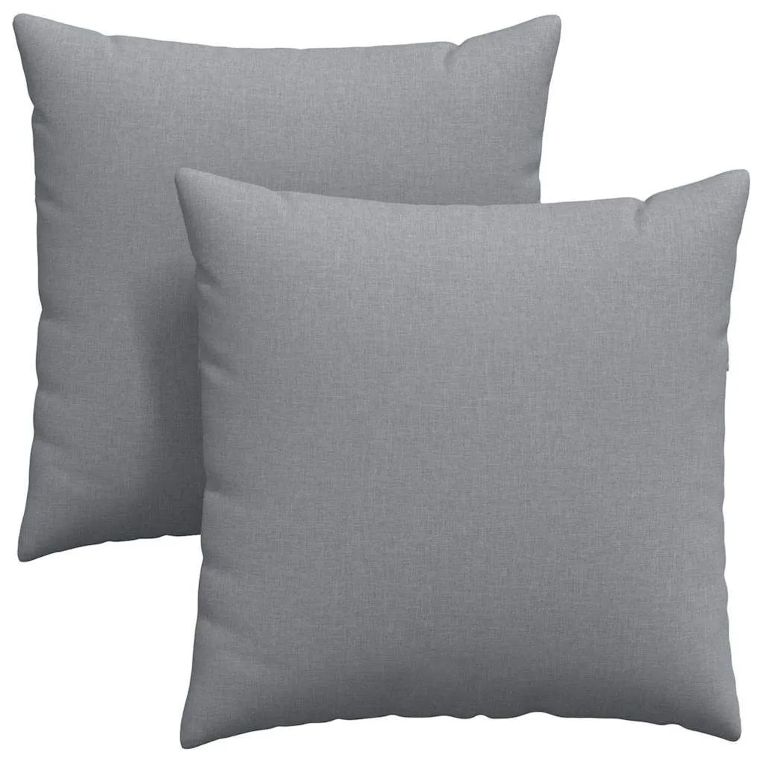 vidaXL Sofakissen 2 Stück Hellgrau 80 x 80 cm Stoff 42014040