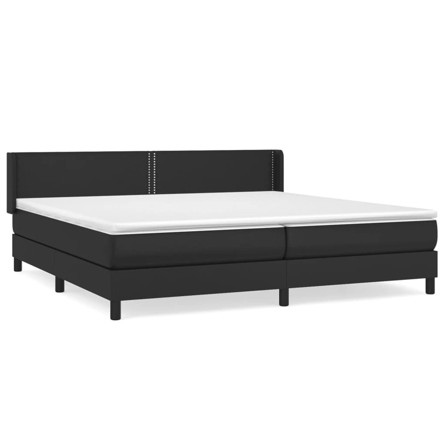 Vidaxl Boxspringbett Mit Matratze Schwarz 200x200 Cm Kunstleder günstig online kaufen