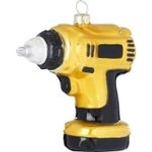 Inge's Christmas Decor GmbH Christbaumschmuck Glas Akkuschrauber Bohrer 10 cm Gelb