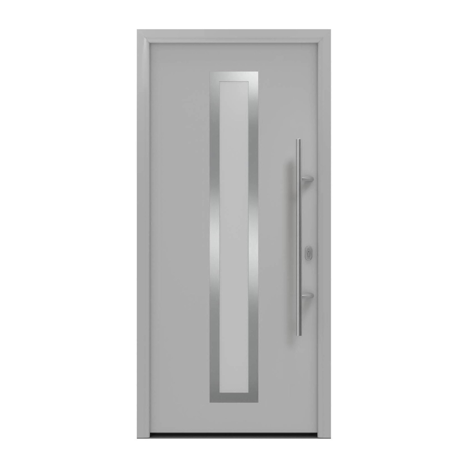 EcoStar Haustür Isopro IP 700S Weißaluminium 110 cm x 210 cm DIN R günstig online kaufen