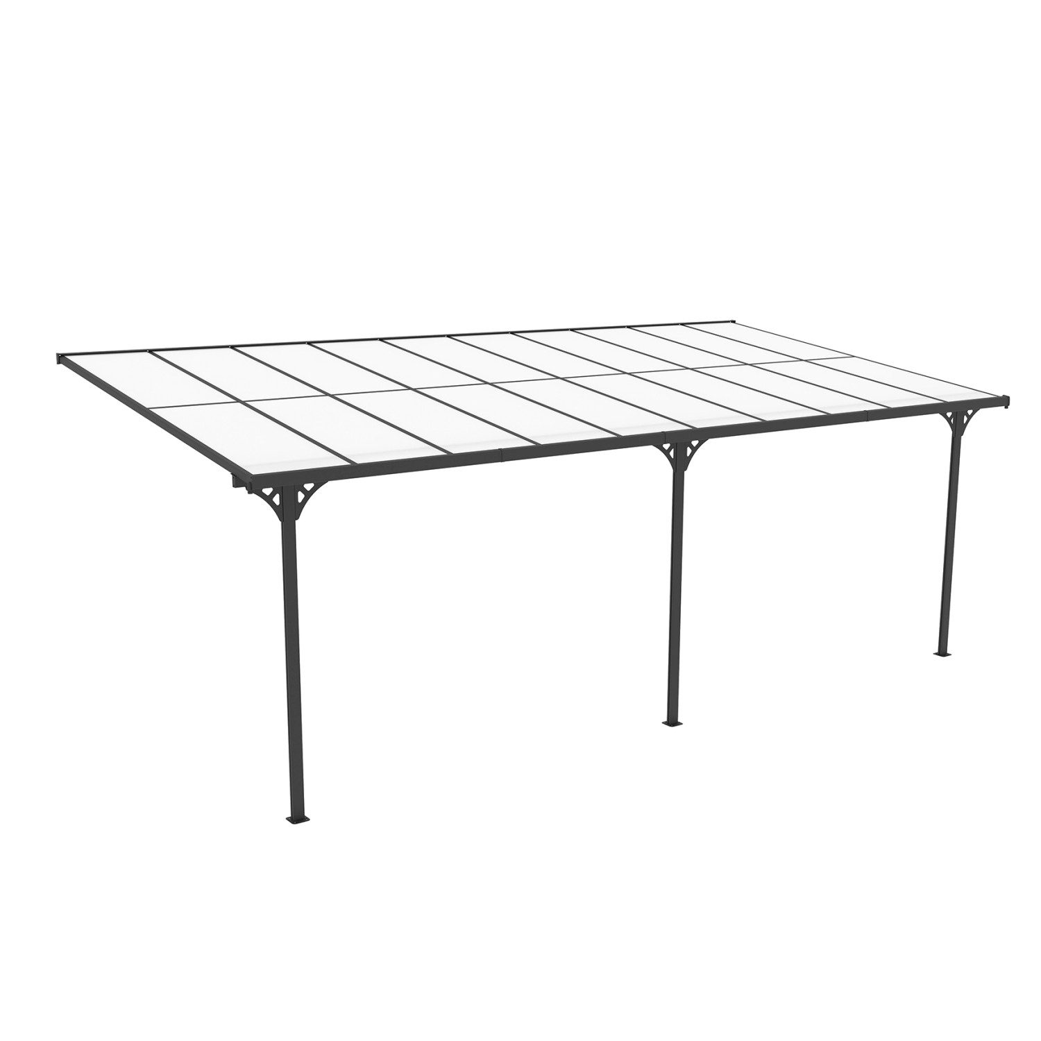 Westmann Alu-Terrassenüberdachung Bruce 617 Schwarz 300 cm x 617 cm x 270 c günstig online kaufen