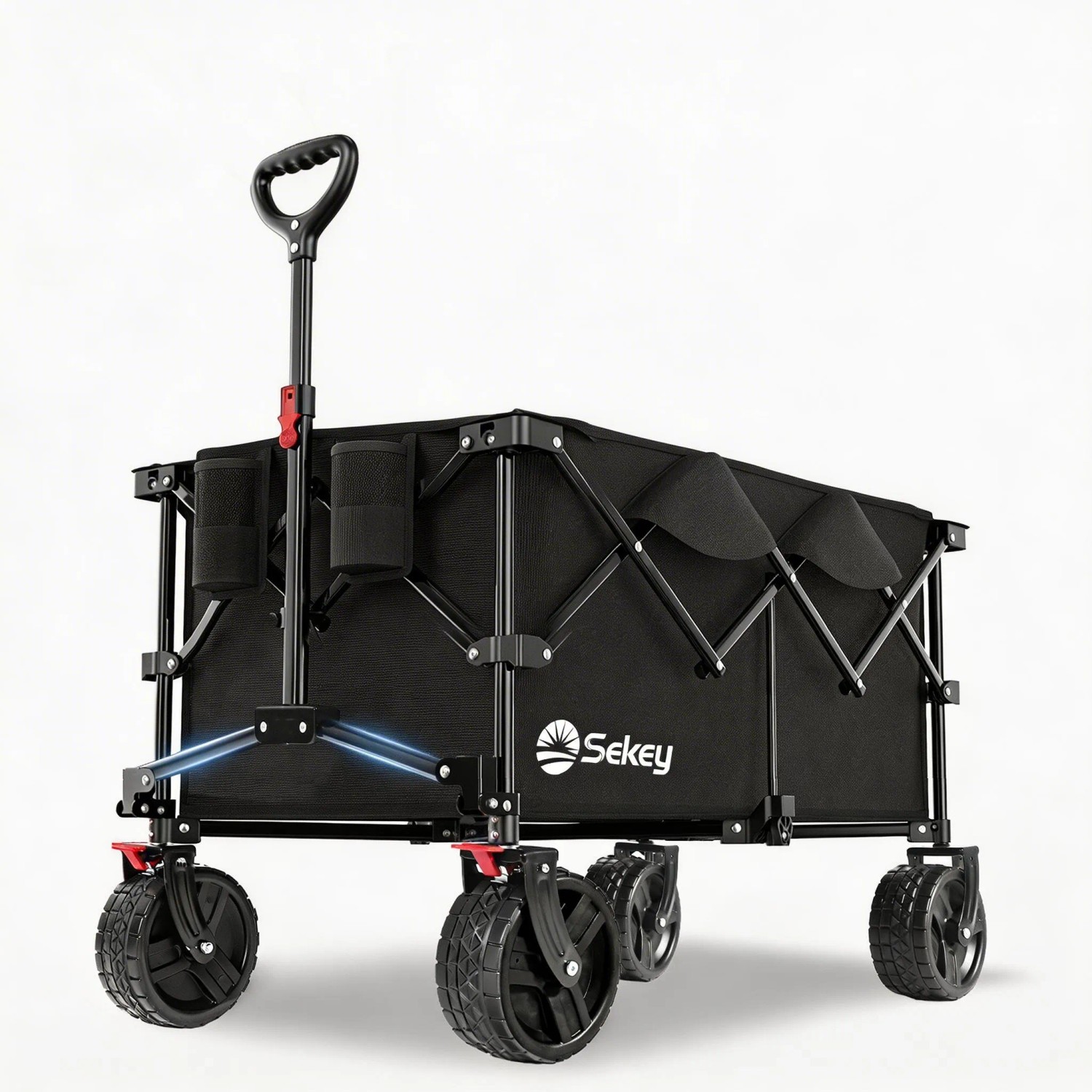 Sekey XXL Plus Bollerwagen Faltbar mit Bremsen 200L Schwarz