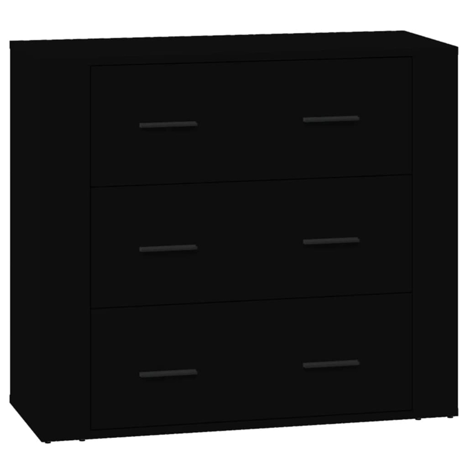 vidaXL Sideboard Schwarz 80x33x70 cm Holzwerkstoff 816577