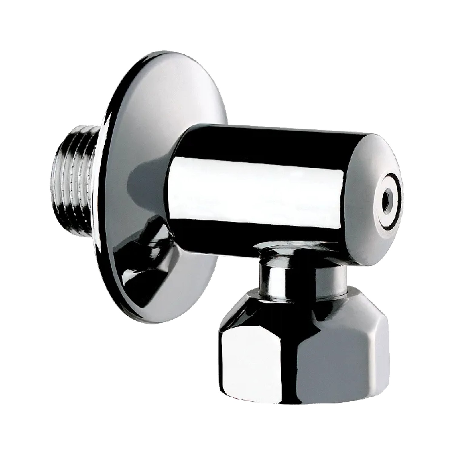 Delabie absperrbarer Anschlusswinkel G1/2B x G3/4 Chrom L30 H30mm