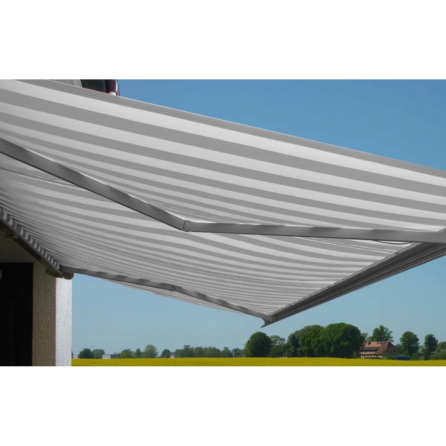 MCW Elektrische Kassettenmarkise H122 4 x 3 m Acryl Grau/Wei kaufen bei OBI