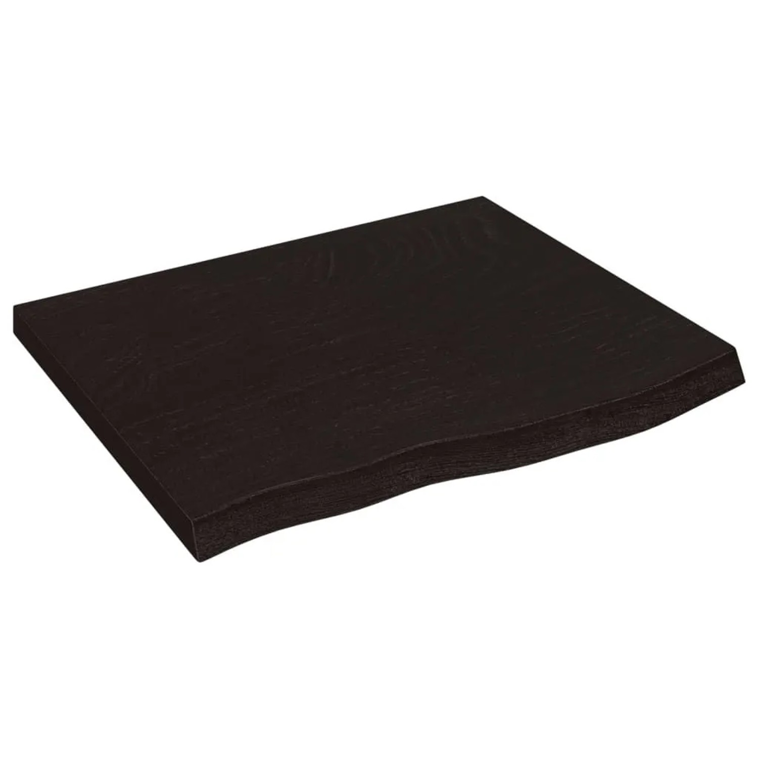 vidaXL Tischplatte Dunkelbraun 60x50x2-4cm Massivholz Eiche 3156411