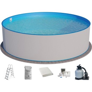 Waterman Stahlwandpool Set 6 teilig Hoch Rund 300 x 90 cm Stahl 0,3 mm
Weiß Folie 0,2 mm Blau Waterman Stahlwandpool Set 6 teilig Hoch Rund 300 x 90 cm Stahl 0,3 mm Weiß Folie 0,2 mm Blau
